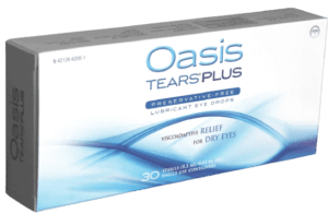 Box of Oasis Tears Plus contact lenses